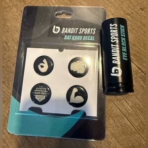 Eye black and bat decals